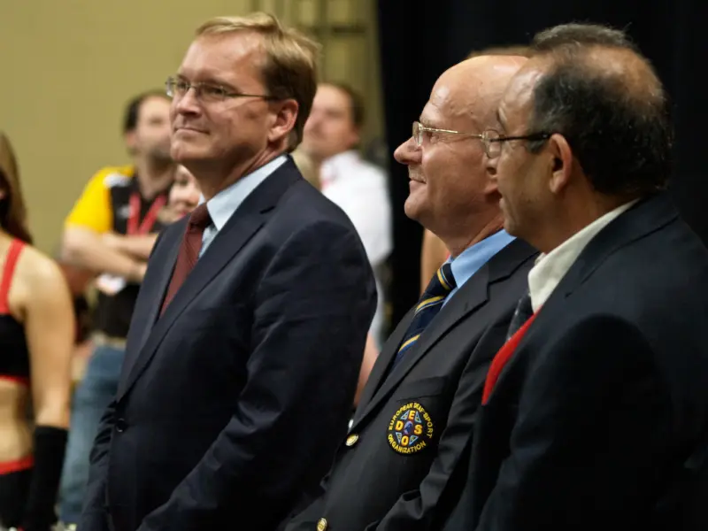 Andreas Starke -Lord Mayor of Bamberg, Vasyl Sandugei - EDSO Official and Yaacov Keren - EDSO Technikal at opening ceremonyOfficial