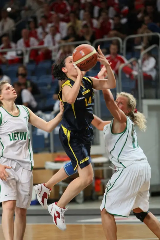 Moment from final game Sweden - Lithuania