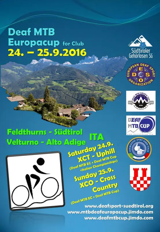 Poster 3rd Deaf MTB Europacup 2016 Italy