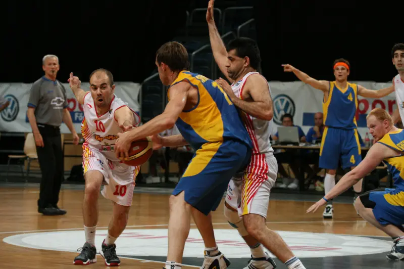 Moment of game Ukraine - Spain